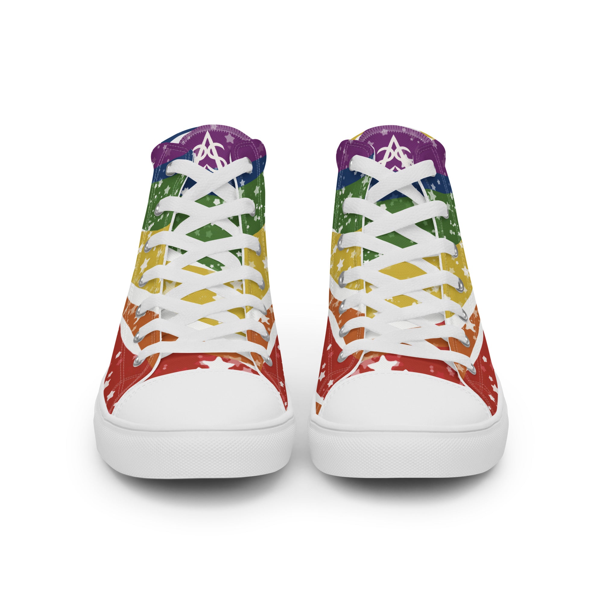 Neon Rainbow high top deals shoes canvas