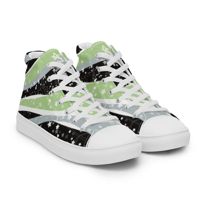 Starry Agender High Top Canvas Shoes (Masc Sizing)