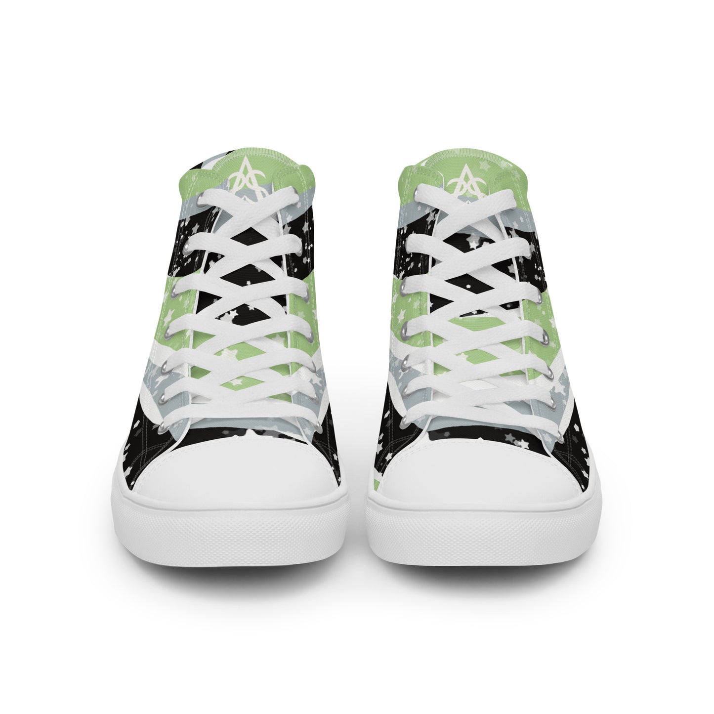 Starry Agender High Top Canvas Shoes (Fem Sizing)