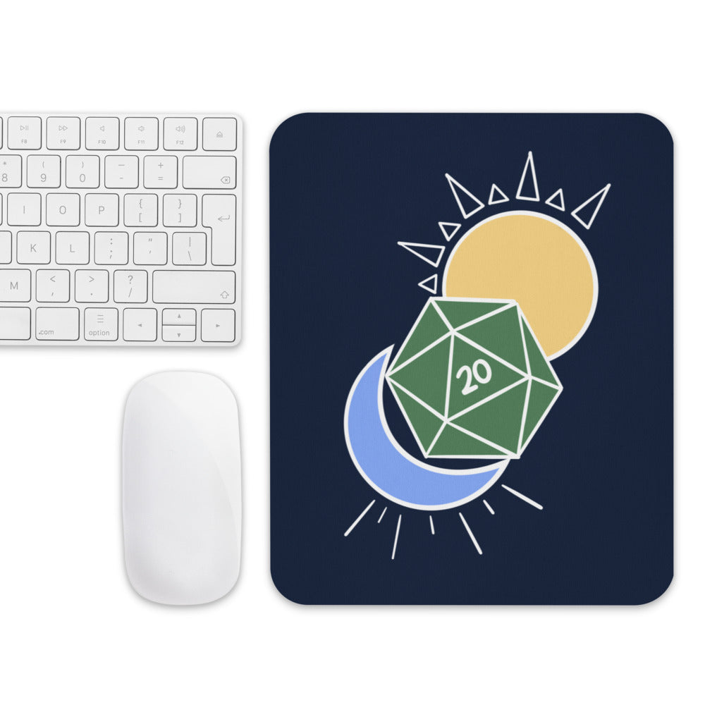 Midnight Celestial D20 Mouse Pad